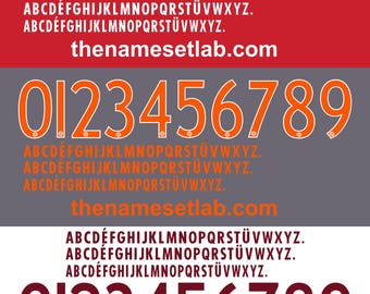 B Munich 2016-2017 Nameset AI File - Retro Font - Instant Download