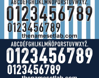 Argentina 2012 Football Nameset AI File - Retro Font - Instant Download