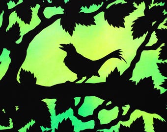 Honeyguide-vogel (A4 silhouetprint)