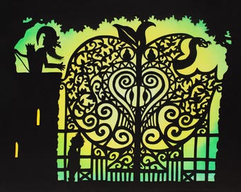 The Gates of Cape Russet (A4 silhouetprint)