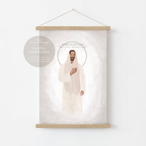 He Knows | Printable Watercolor Digital Download Illustration Art of Jesus Christ Savior l LDS Christian Religious Art | Church Hand Out