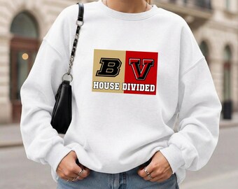 Personalized Two Team House Divided Sweatshirt, Custom College And Team Hoodie, T-Shirt