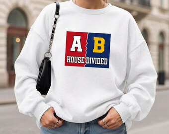 Personalized Two Team House Divided Sweatshirt, Custom College And Team T-Shirt, Hoodie
