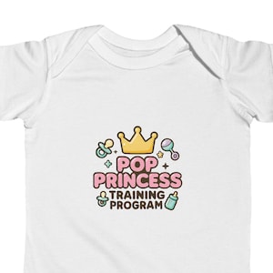 Pop Princess in Training Baby Onesie | Funny 2000s Nostalgia Baby Gift for Millennial Moms