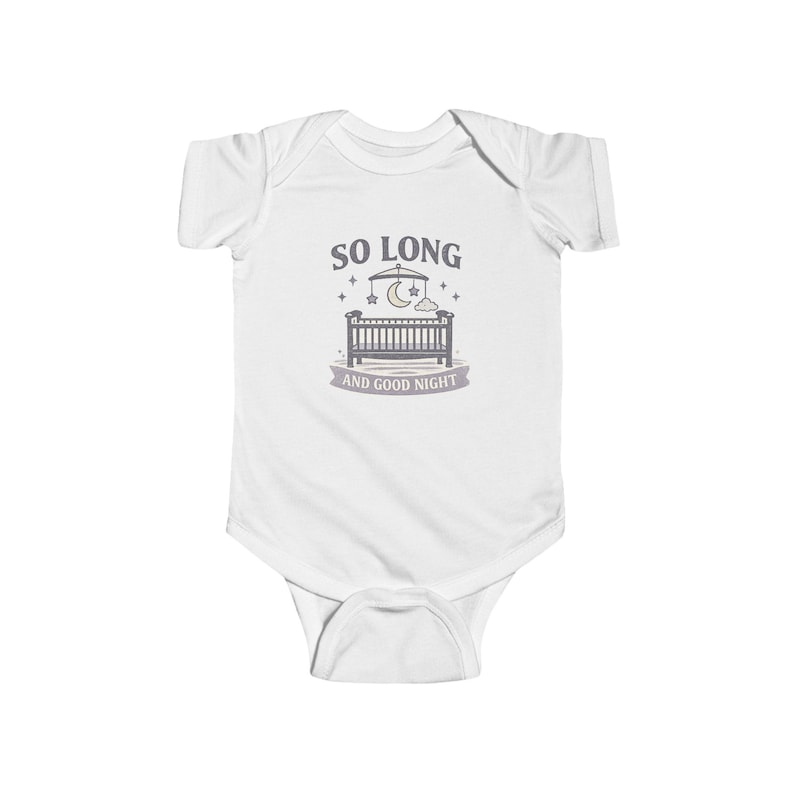 Pop Punk Baby Bodysuit | So Long and Good Night Emo Nursery Clothes image 1