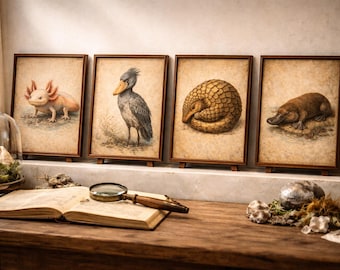 Vintage Animal Print Set | Victorian Natural History Wall Art (Digital Download)