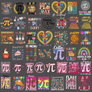 Happy Pi Day Clipart Bundle – Math Quotes & Symbols PNG (Digital Download)