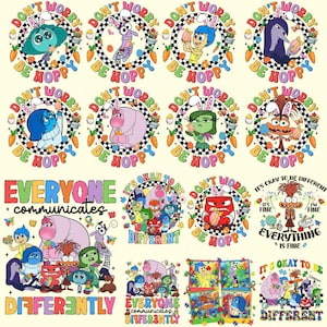 Inside-out Don’t Worry, Be Hoppy – Everyone Communicates Differently | Autism Awareness Characters Bundle