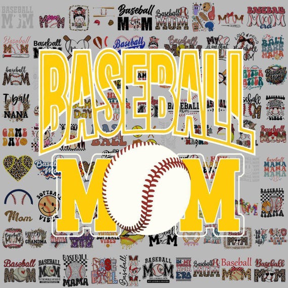 150+ Baseball Mom PNG- SVG Bundle, Sports Mom Design, Digital Download
