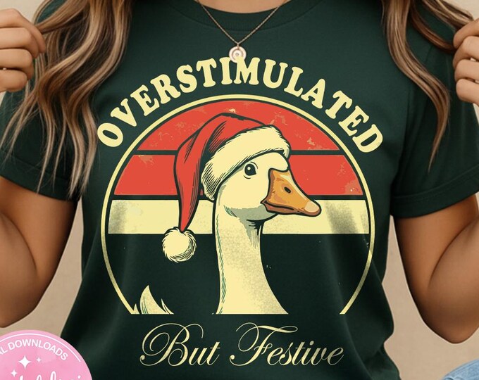 Funny Christmas Goose PNG - Holiday Humor Clipart (Digital Download)