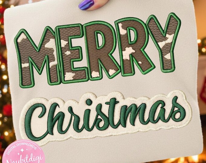 Faux Yarn Camo Merry Christmas PNG, Rustic Holiday Design (Instant Download)