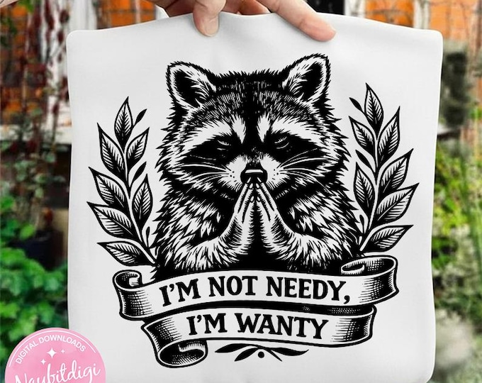 Funny Raccoon PNG, Sarcastic Animal Quote (Digital Download)