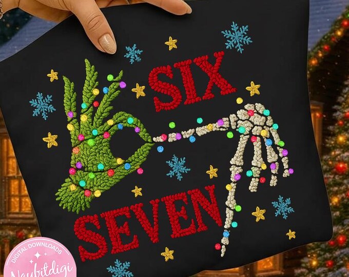 Faux Yarn Christmas Green Guy PNG, Holiday Clipart, Rustic Xmas Sublimation Design, Instant Download