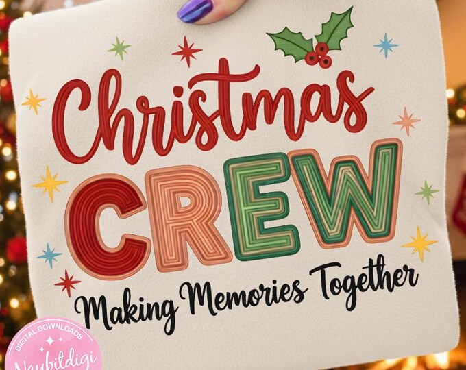 Christmas Crew 2025 PNG, Family Holiday Sublimation (Digital Download)