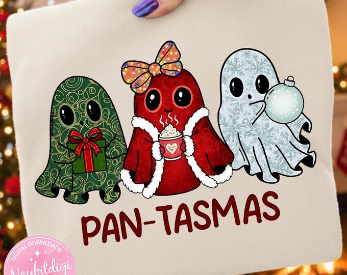 Funny Pantasmas Ghost Pan Dulce PNG, Mexican Christmas Clipart (Instant Download)