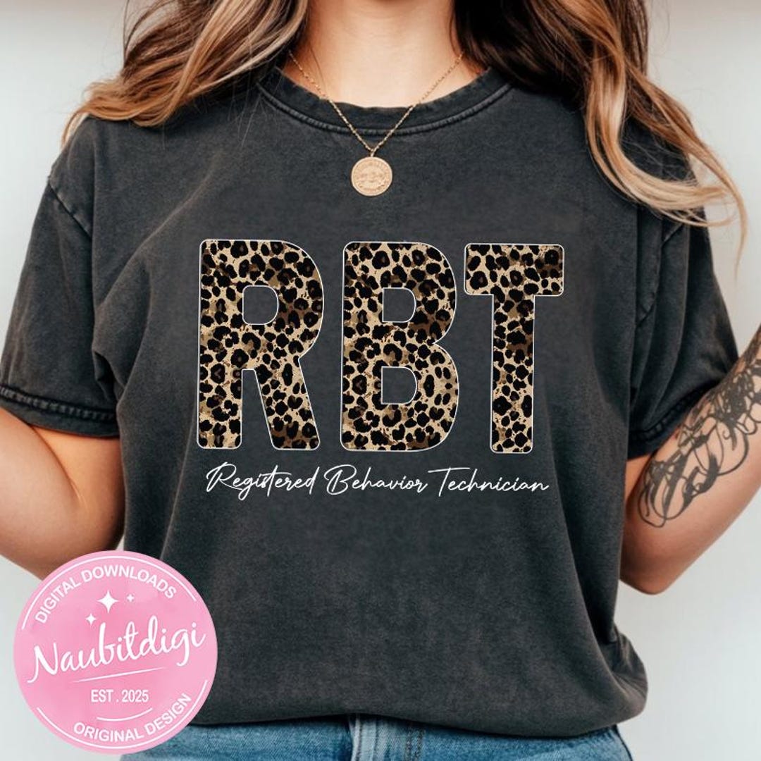Mini Rbt Signs Leopard RBT Registered Behavior Technician PNG, ABA Therapist Clipart ...