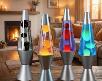 Vintage USA 2001 Lava Lite Psychedelic Purple Swirl Lava Lamp W