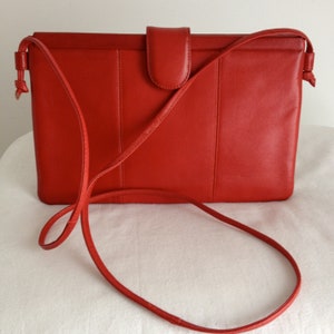 Koret Red Leather Clutch/ Shoulder Bag image 1