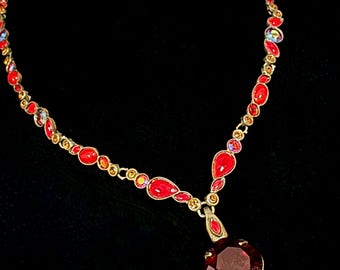 Vintage Sorrelli Red Crystal Necklace