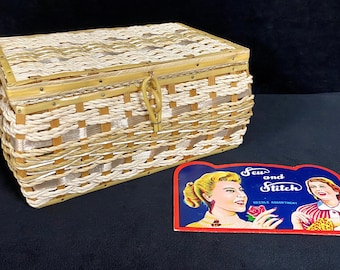 Vintage Dritz Sewing Basket and Needle Pack