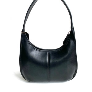 Vintage Coach Ergo Zip Hobo Bag 9025, Black Leather, Made in the 