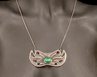 Handmade Sterling and Malachite Necklace