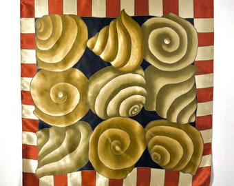 Pañuelo de seda de Jim Thompson, satén de seda tailandés grueso, 85 cm