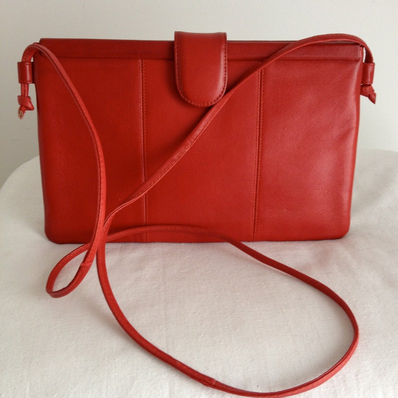 Koret Red Leather Clutch/ Shoulder Bag image 1