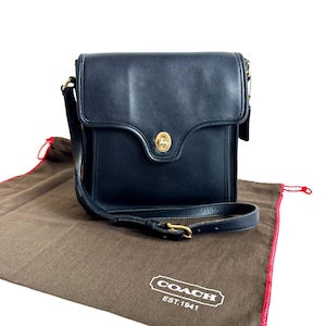 Bolso Coach Shelton, piel negra, modelo 9917, fabricado en EE. UU.