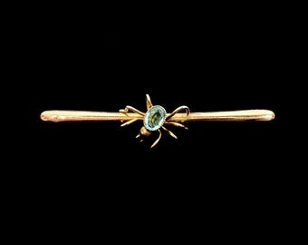 Antique Victorian 9kt Gold Spider Bar pin