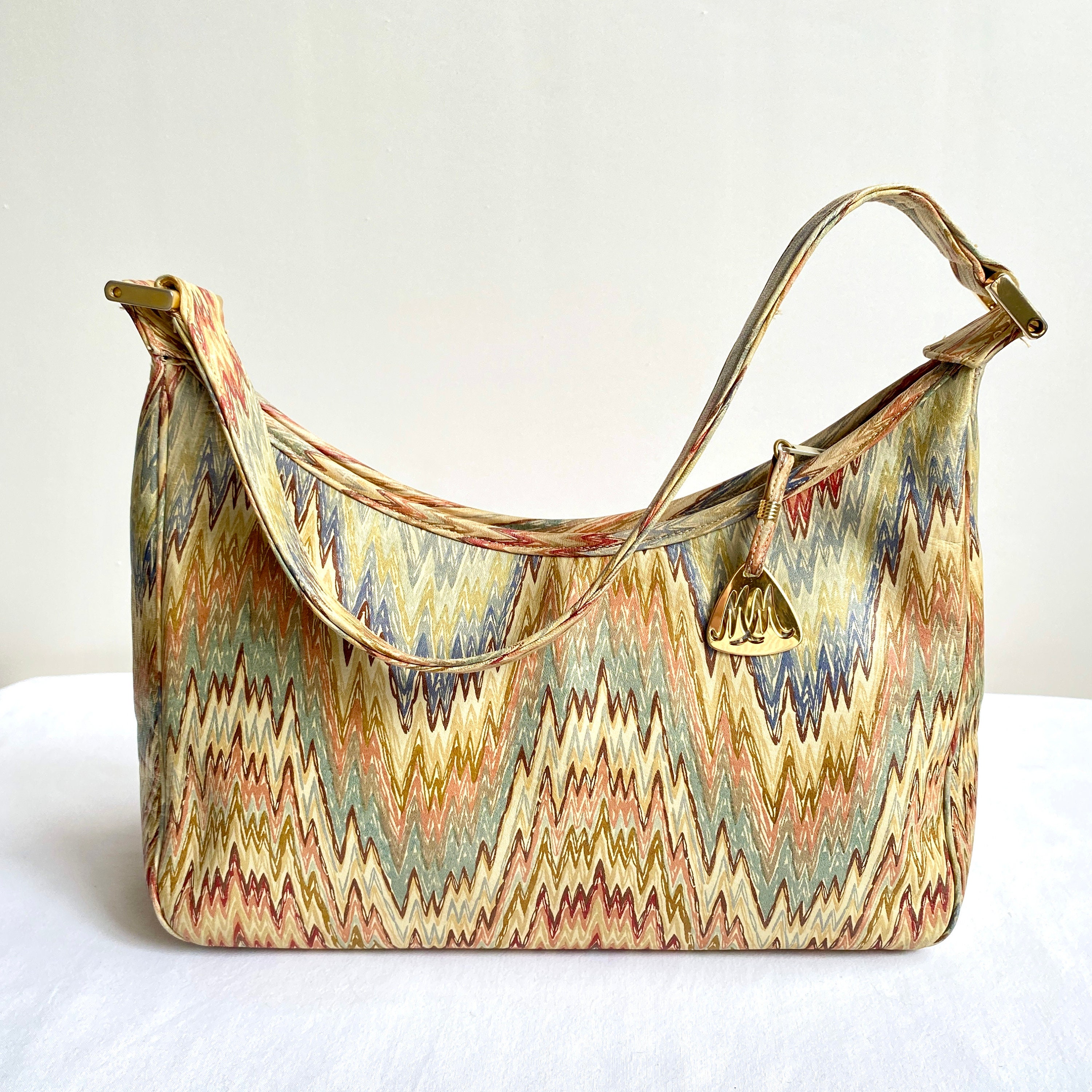 Rare Vintage MISSONI FILATI Vinyl Transparent Knitting Tote Bag