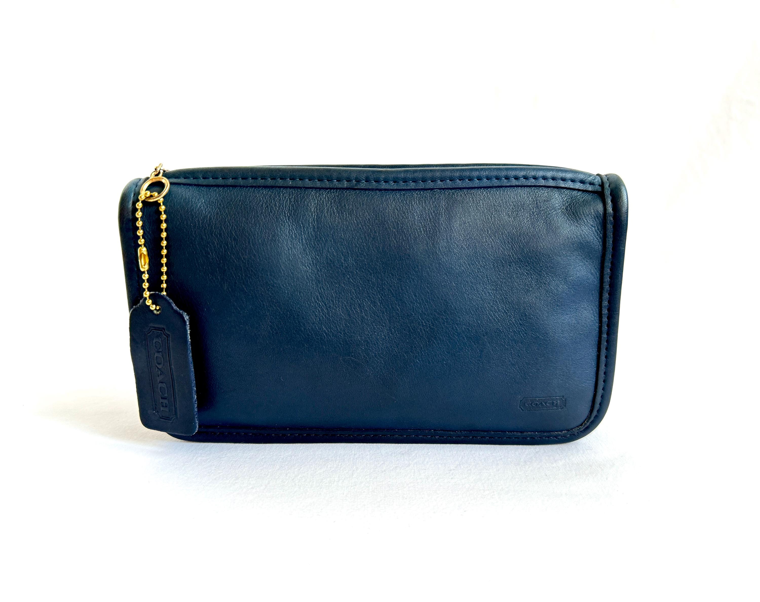 Coach Chunky Case Cosmetic Bag, Navy Blue Leather, Style 7165 - Etsy