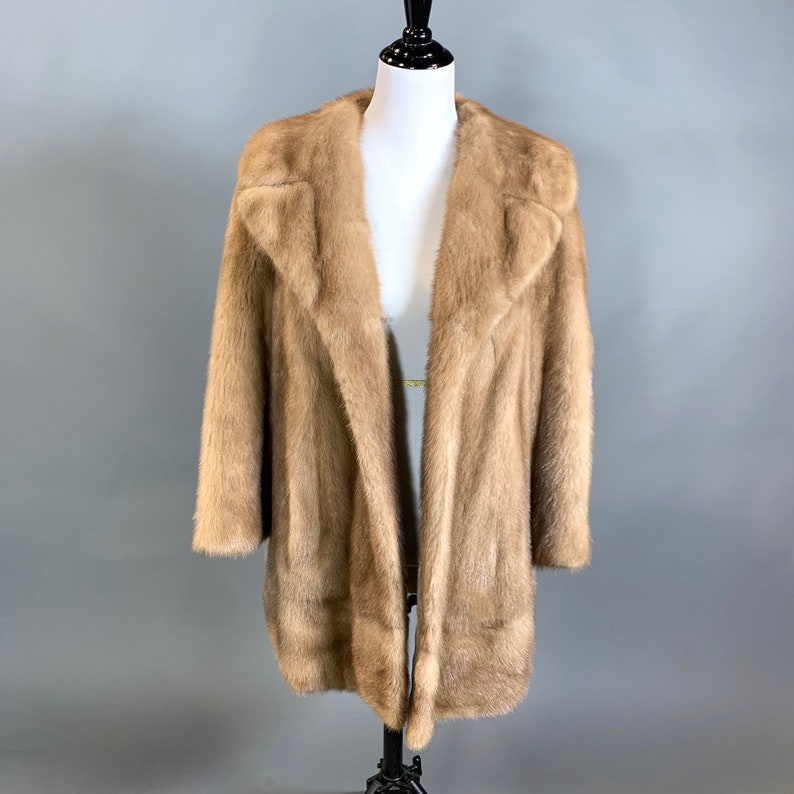 Genuine Mink Fur Stroller Coat With Wide Notched Collar - Etsy