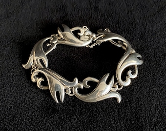 MCM Sterling Link Bracelet by Miguel Garcia, Jose Luis Flores, Taxco Mexico