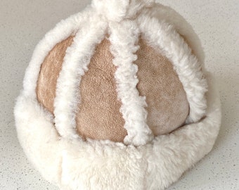 Genuine Shearling Beanie Hat Women’s Small