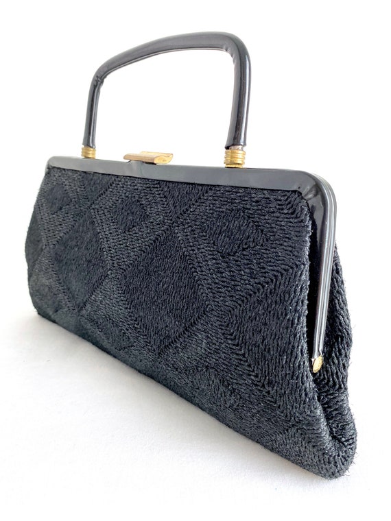 Vintage Garay Woven Straw Handbag, Clutch - image 4