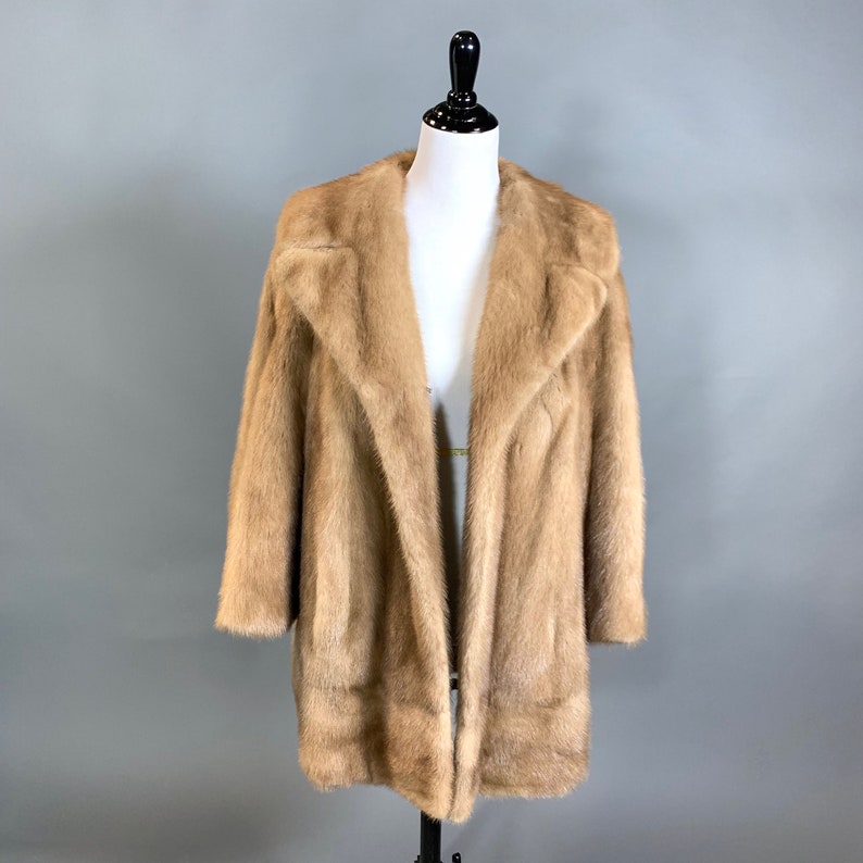Genuine Mink Fur Stroller Coat With Wide Notched Collar - Etsy