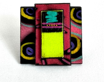 Vintage Neon Pin Brooch