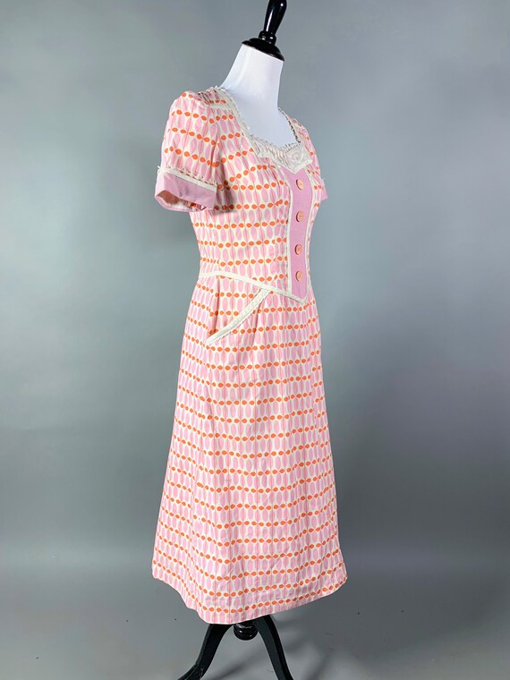 Vintage 1960's Scandinavian Print Dress - image 2