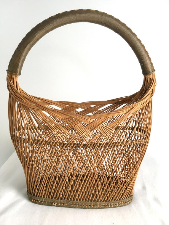 Vintage Japanese Ikebana Hangakago Basket - Etsy