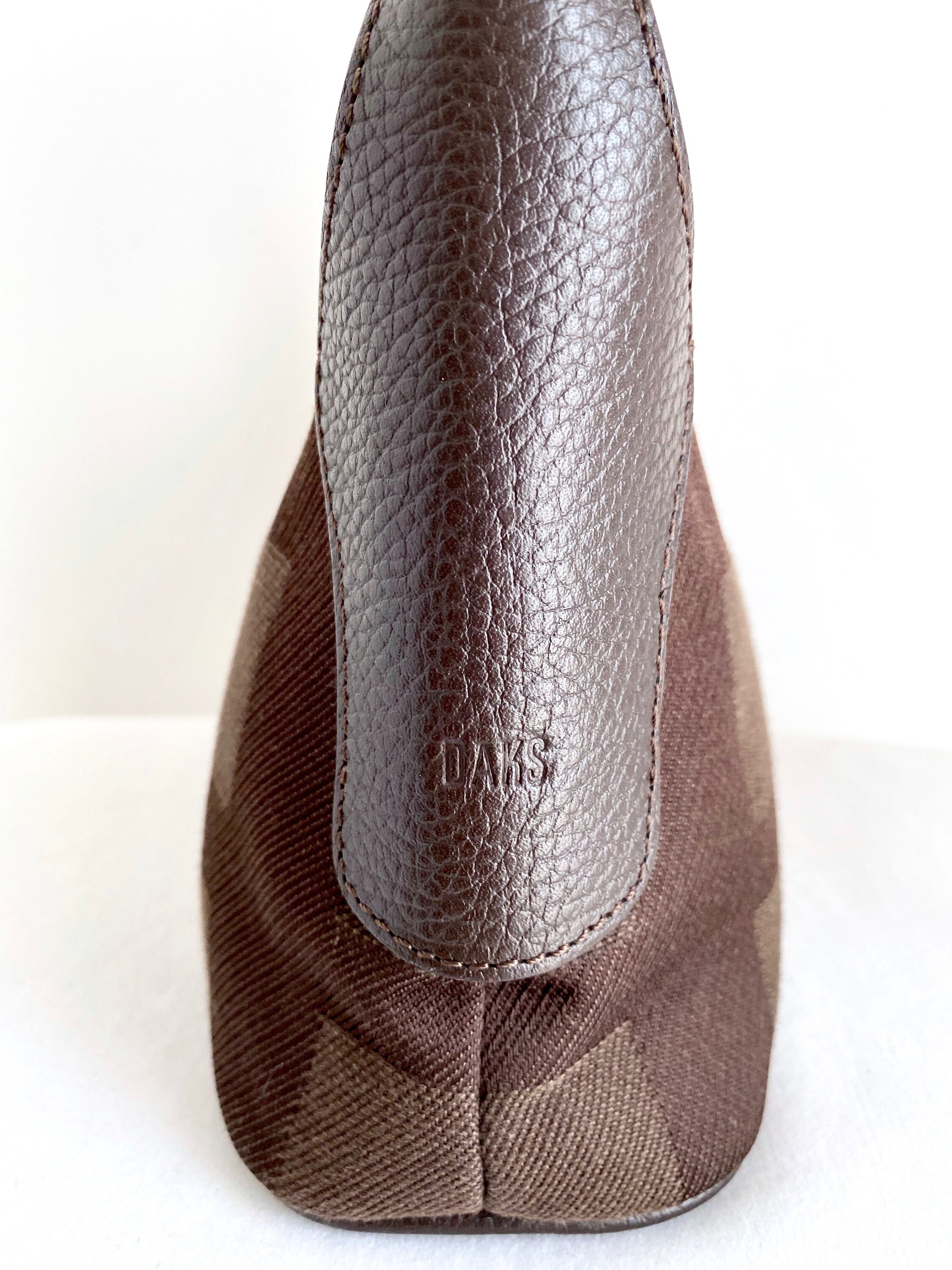 Daks London Brown Check Fabric and Leather Hobo Bag - Etsy Daks London Brown Check Fabric and Leather Hobo Bag - Etsy