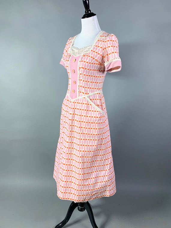 Vintage 1960's Scandinavian Print Dress - image 5