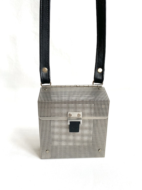 Vintage Wendy Stevens Stainless Steel Bag, Black … - image 3