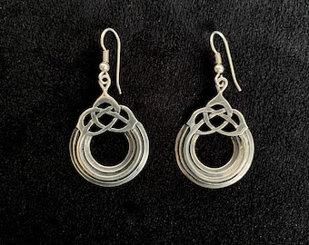 Vintage Ola Gorie Sterling Silver Earrings, Made in Scotland