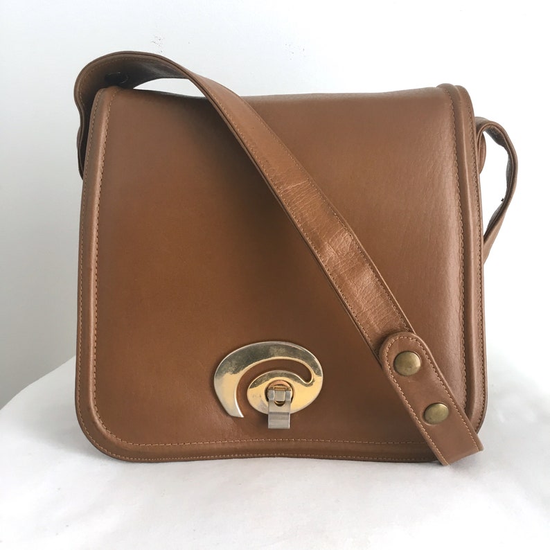 1970's Zenith Hand Made Tan Leather Shoulder Bag - Etsy