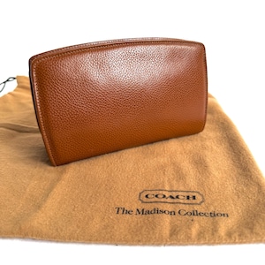 Coach Madison Clutch, Maple Pebbled Leather, Style 4477, Made in Italy