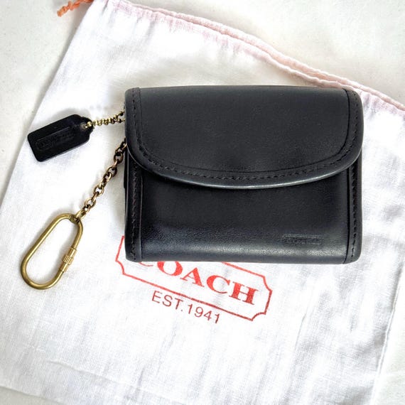 Coach Multi Function Purse Wallet Keyring, Black … - image 1