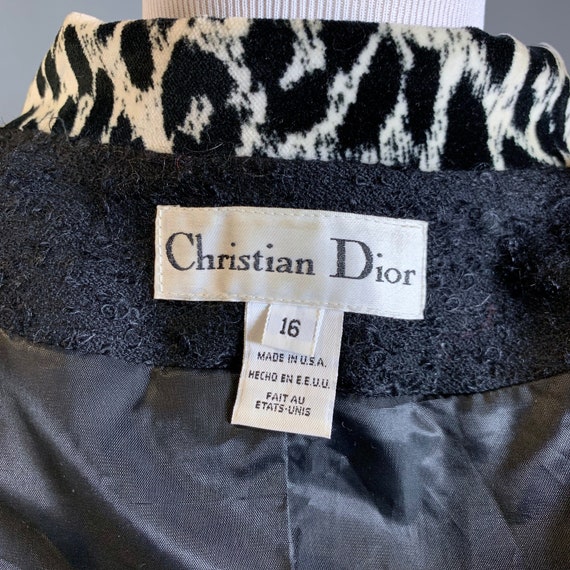 Christian Dior Asymmetrical Blazer with Leopard P… - image 9