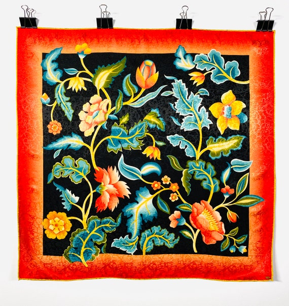 Vintage Jim Thompson Silk Scarf Foulard, Thai Silk