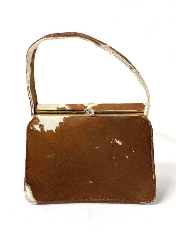 Rare Hermès vintage Kelly Sellier gold Pecari leather 60s